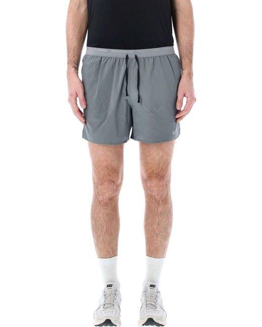 Nike Blue Logo Printed Drawstring Shorts for men