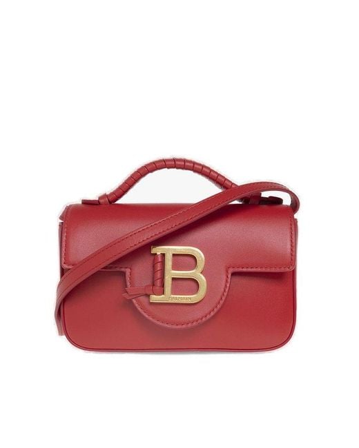 Balmain 'b-buzz Mini' Shoulder Bag in Red | Lyst