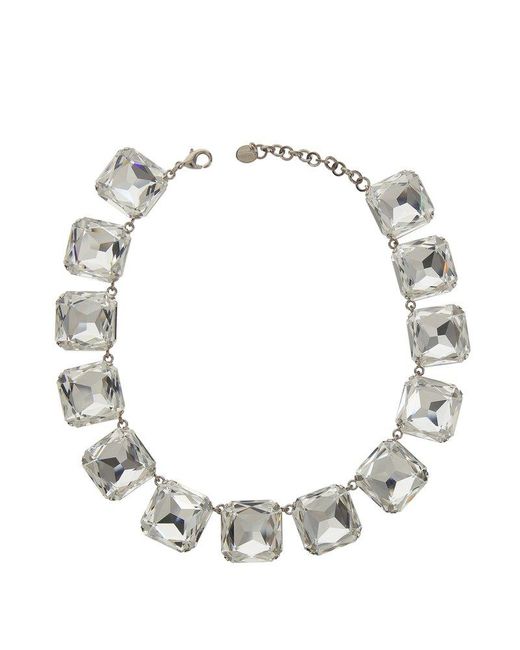 Moschino Metallic Embellished Chain-linked Necklace