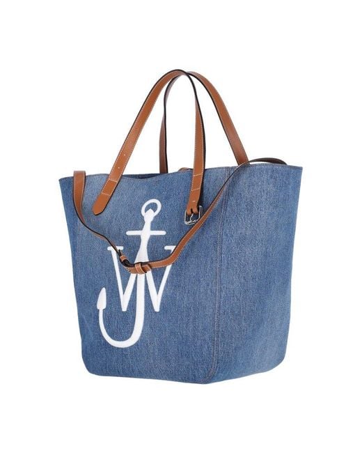J.W. Anderson Blue Logo Tote Bag
