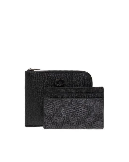 COACH Wallet And Card Holder Set in Black for Men | Lyst Canada
