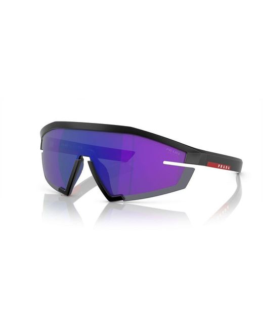Prada Purple Shield Frame Sunglasses for men