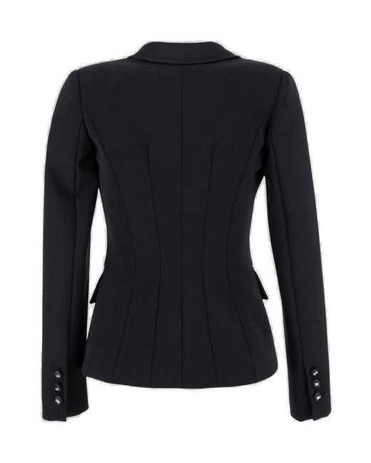 Elisabetta Franchi Black Satin Detailed Jacket