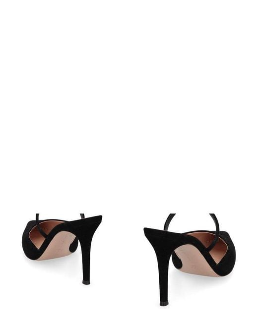 Gianvito Rossi Black High Stiletto Heel Pumps