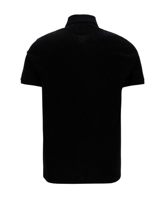 Valentino Black Vltn Tag Short-sleeved Polo Shirt for men