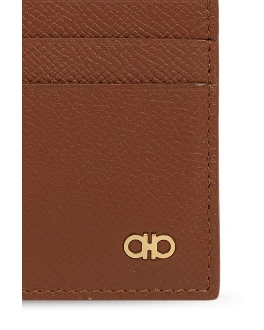 Ferragamo Brown Card Case for men