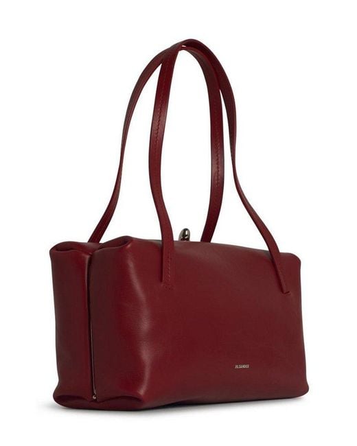 Jil Sander Red Goji Soft Handle Tote Bag