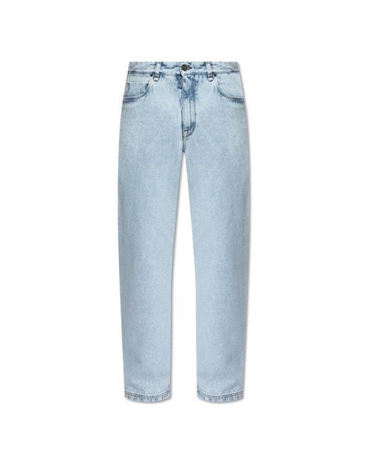 Fendi Blue Straight-leg Jeans, for men