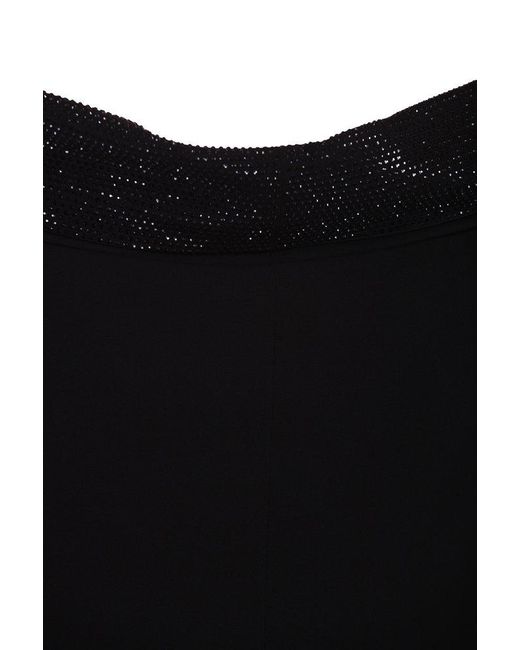 Emporio Armani Black Stretch Viscose Jersey Dress