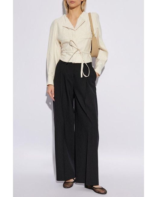 IRO White Tailored Puff Sleeve Jacket