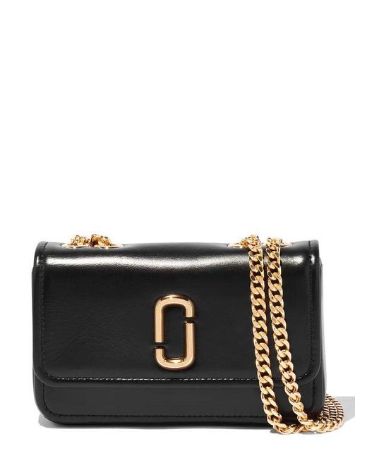 Marc Jacobs Leather The Glam Shot Mini Crossbody Bag in Black | Lyst UK