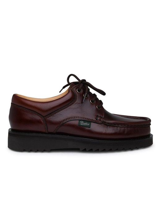 Paraboot Brown Leather Shoes for men