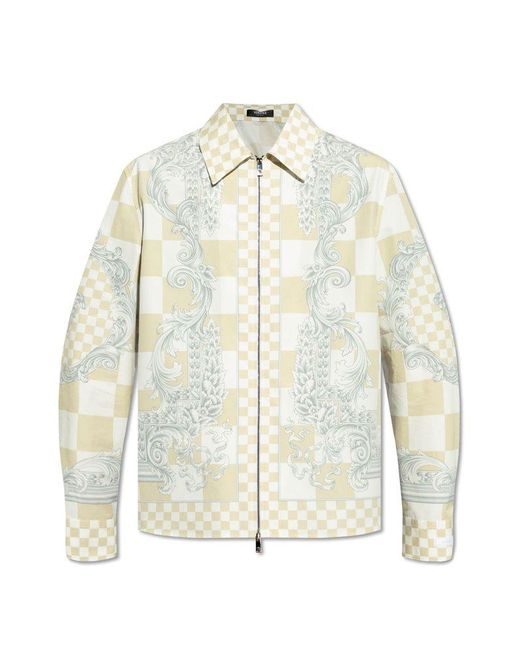 Versace White Jacket With Print, for men