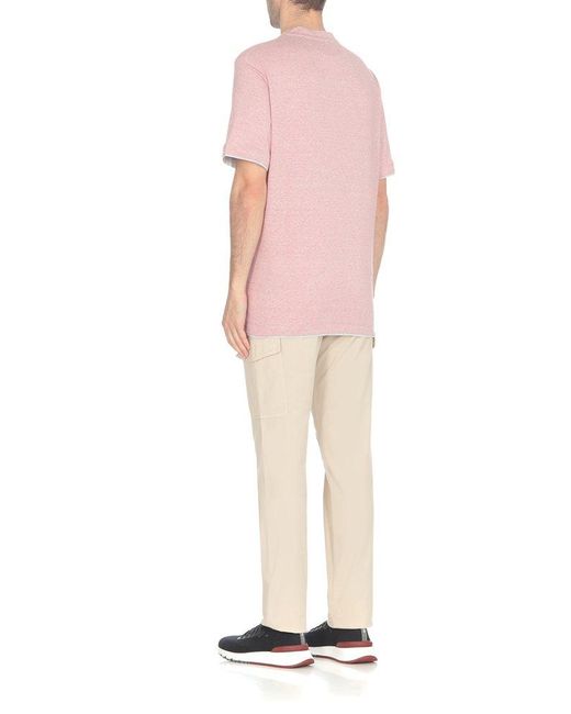 Brunello Cucinelli T-shirts And Polos Pink for men
