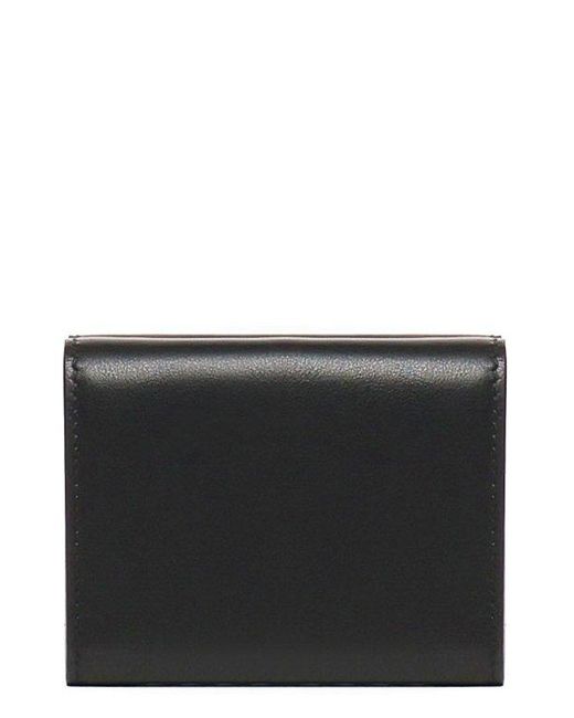 Ferragamo Black Logo Printed Tri-Fold Wallet