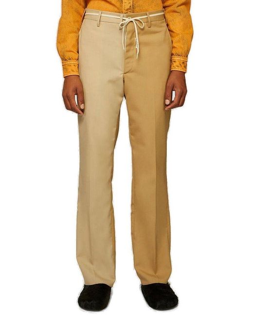 Marni Yellow Colour Blocked Pants for men