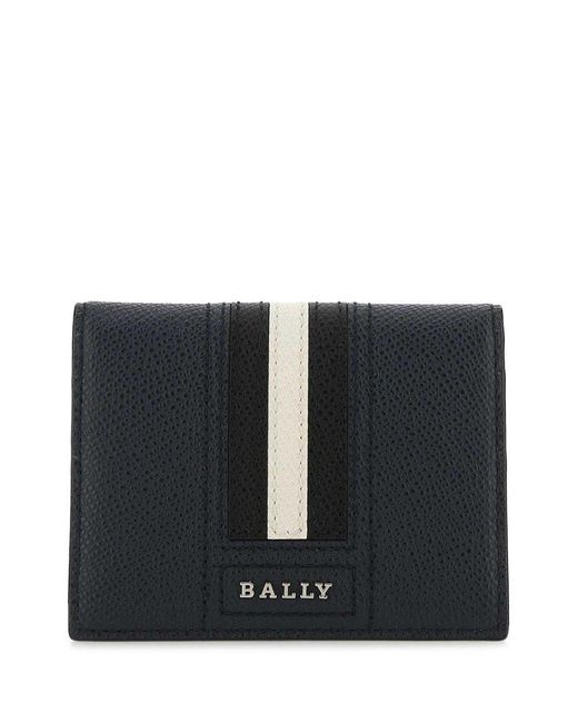 Bally Black Logo Lettering Bi-fold Wallet for men