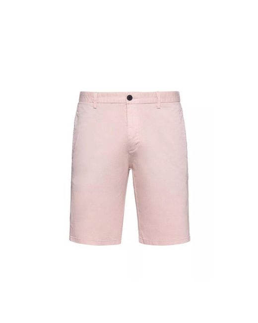 HUGO Pink Slim-fit Chino Shorts for men