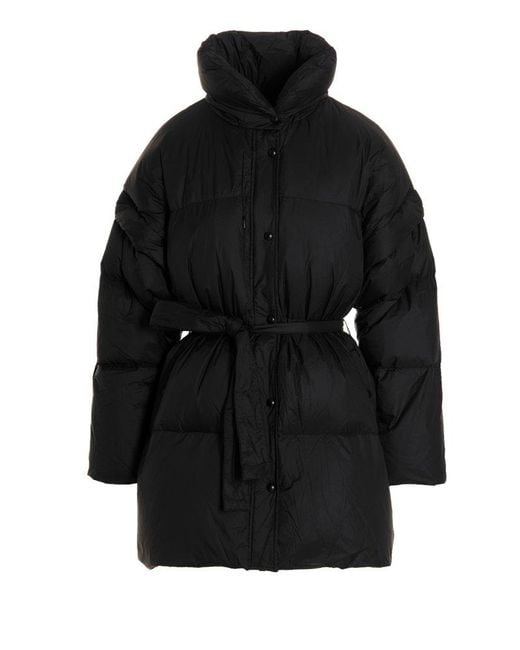 IRO Synthetic Querra Belted Down Jacket in Black Lyst Canada