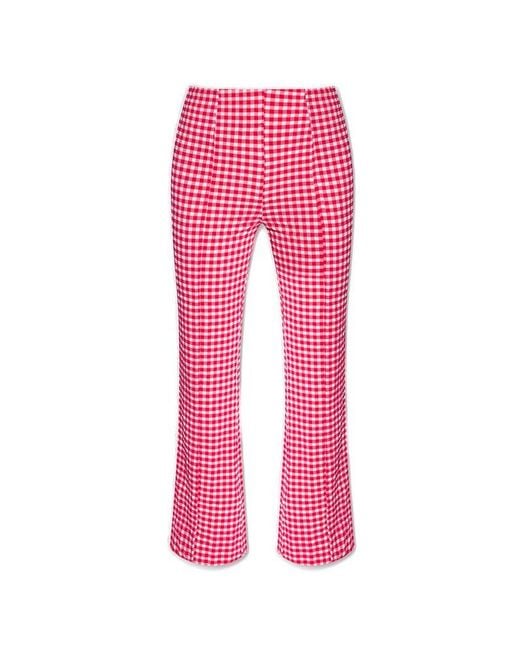 Ganni Pink Check Trousers