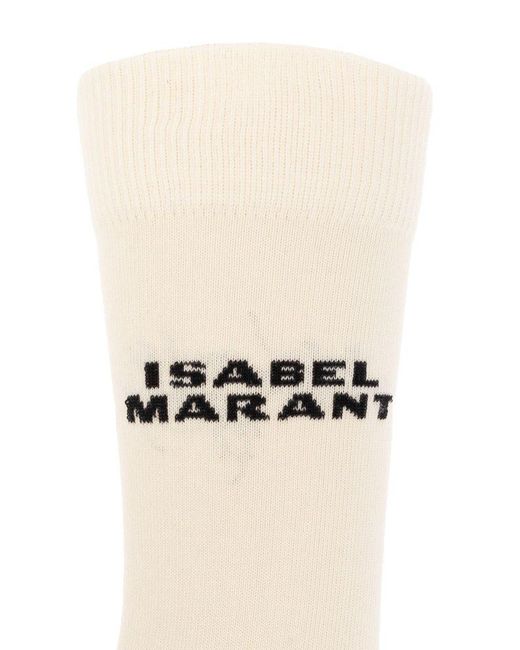 Isabel Marant White 'dawi' Socks