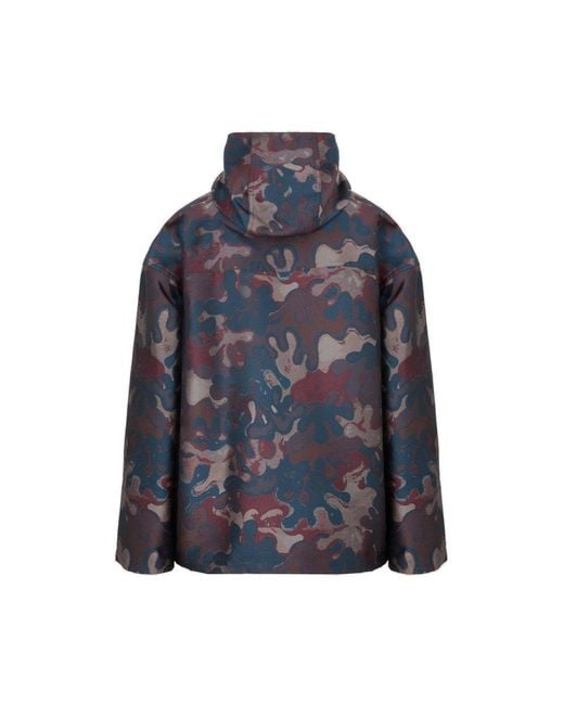 Dior Blue X Peter Doig Camouflage Hooded Anorak for men