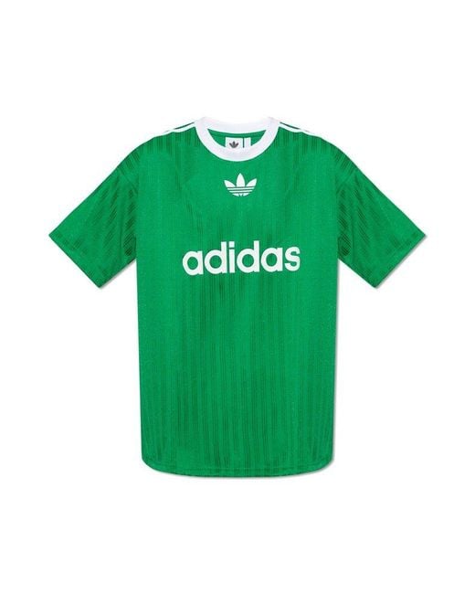 Adidas Originals Green T-shirt With Logo, for men