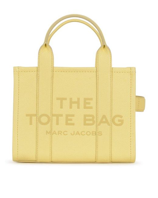 Marc Jacobs Yellow Logo Embossed Small Tote Bag