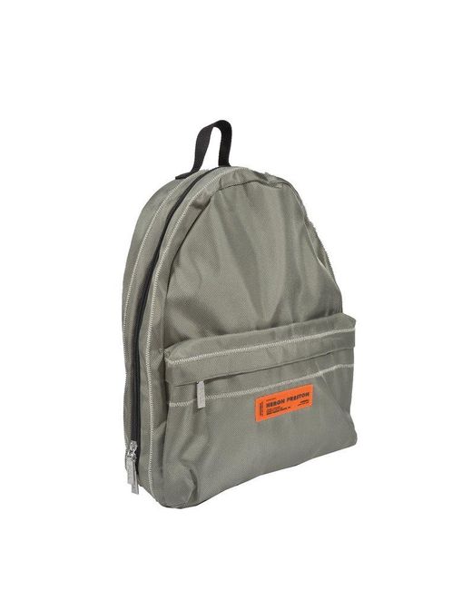 Heron Preston Gray Logo Patch Backpack for men