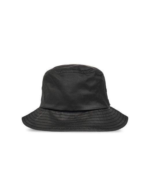 DIESEL Black 'c-fish-coat' Bucket Hat With Logo, for men