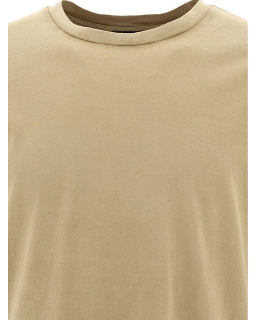 Roberto Collina Natural Short Sleeved Crewneck T-shirt for men