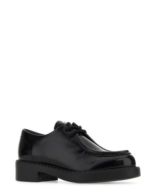 Prada Black Warby Leather Loafers