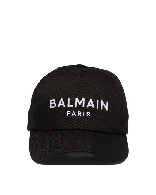 Balmain Black "" Cap