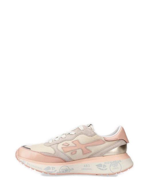 Premiata Pink Lauryn Var Lace-Up Sneakers