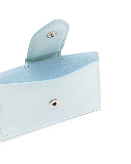 Jacquemus Blue Prress-stud Fastened Rectangular-shaped Cardholder