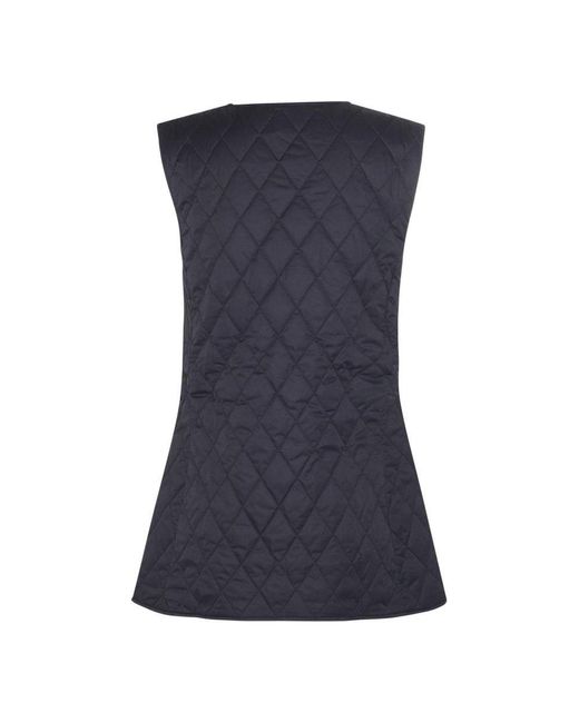 Barbour X Ganni Reversible Betty Liner Vest in Blue Lyst