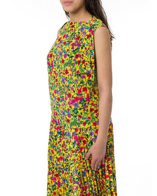 Weekend by Maxmara Green All-over Floral Printed Sleeveless Top