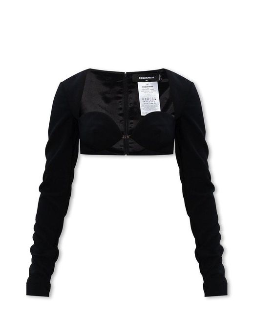 DSquared² Black Cropped Top