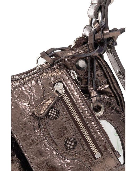 Balenciaga Brown ‘Le Cagole Xs’ Shoulder Bag