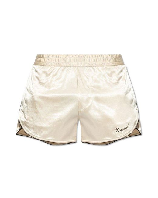DSquared² Natural Satin Shorts, for men
