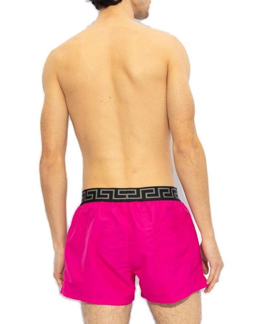 Versace Pink Swimming Shorts for men