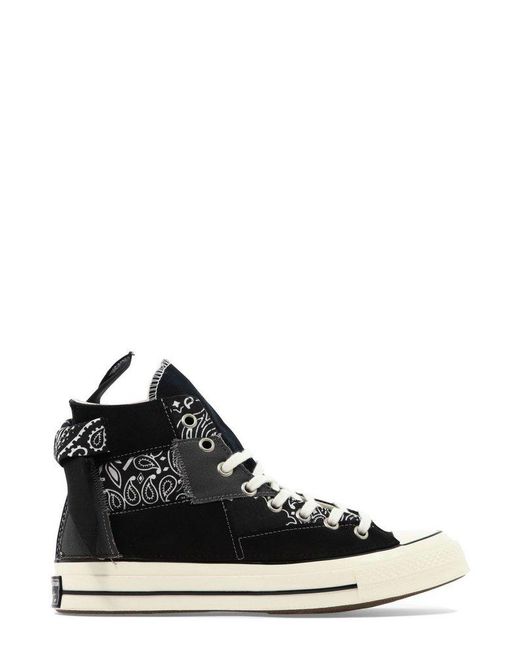 Converse Black Chuck 70 Paisley Patchwork Sneakers for men