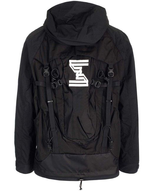 Junya Watanabe Built Inbackpack Hooded Parka in Black for Men Lyst