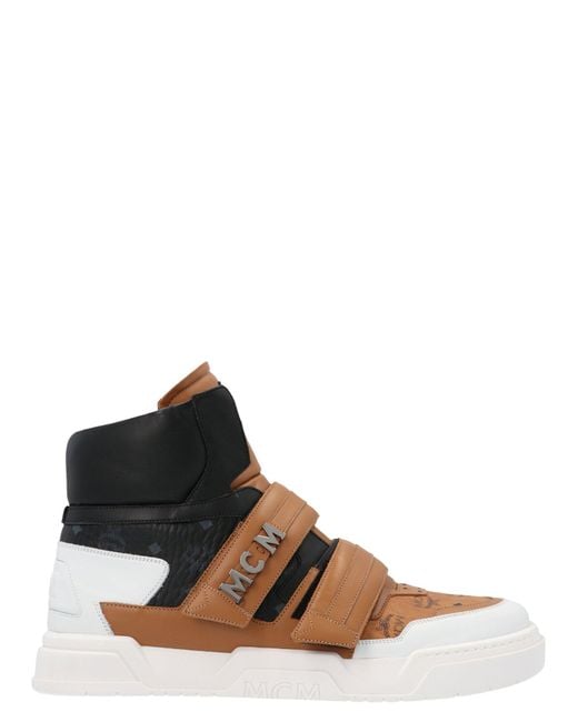MCM Multicolor Velcro Strap High Top Sneakers for men
