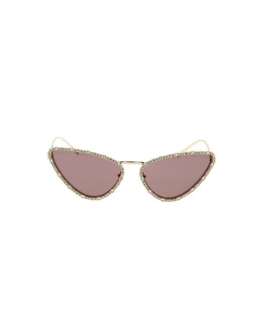 Gucci Metallic Cat-eye Frame Sunglasses