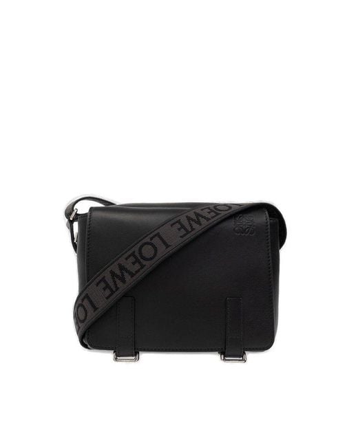 LOEWE Military Leather Messenger Bag for Men