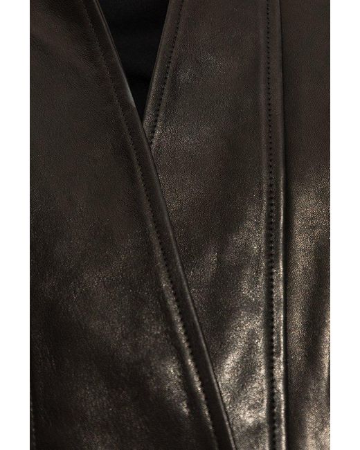 Isabel Marant Black Leather Jacket 'Ikena'