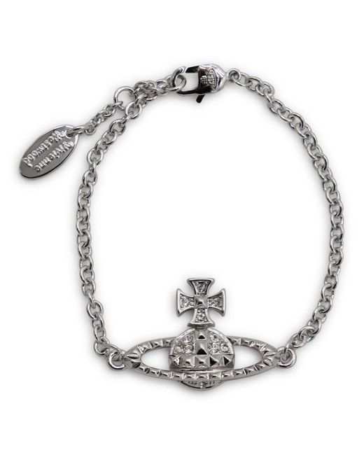 Vivienne Westwood White Mayfair Bas Relief Bracelet