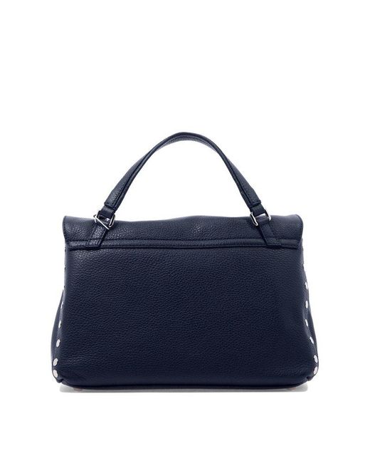Zanellato Blue Postina S Daily Foldover Top Handbag