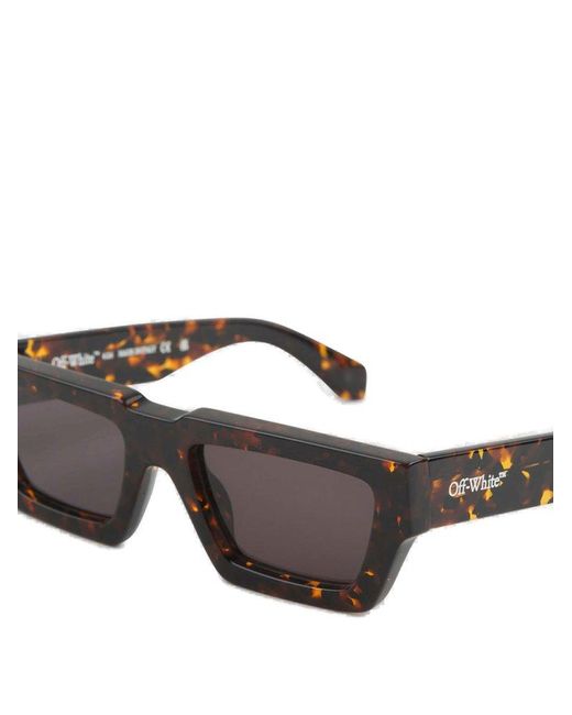 Off-White c/o Virgil Abloh Gray Virgil Rectangular Frame Sunglasses for men